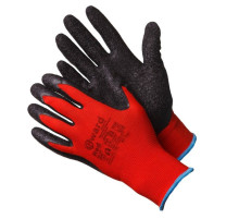 Gward Red нейлоновые перчатки с черным текстурированным латексом